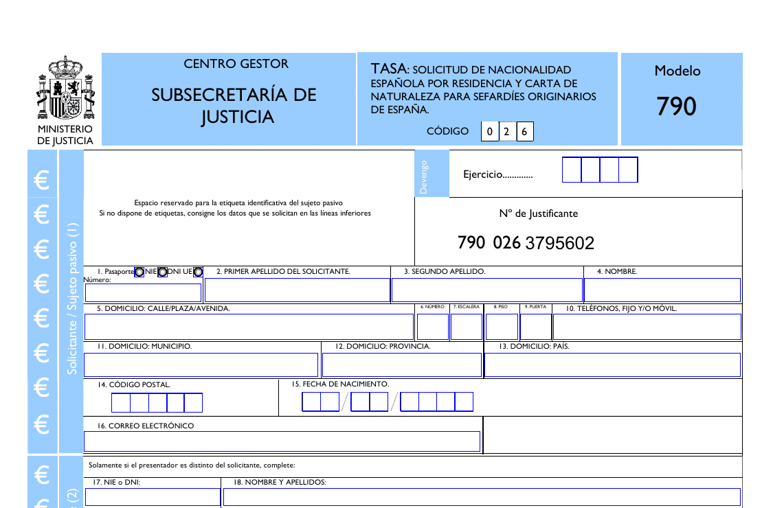 ¿Cómo descargar y pagar la tasa de nacionalidad española?